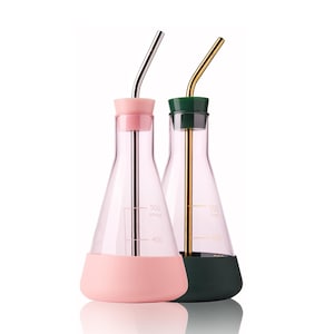 Pink Chemistry Flask Drink Tumbler | Borosilicate Glass