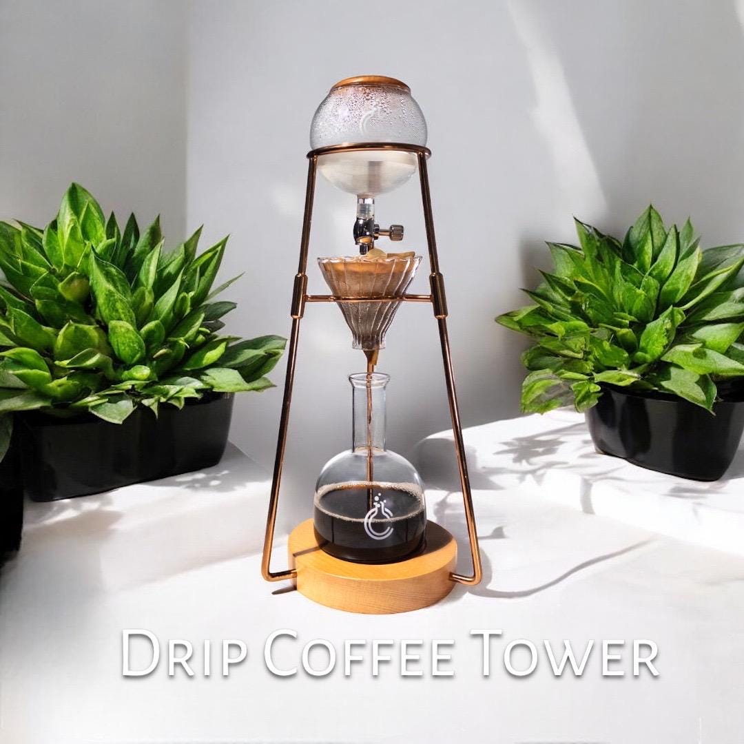 Drip Coffee Tower Chemistry Inspired Cafe Etsy