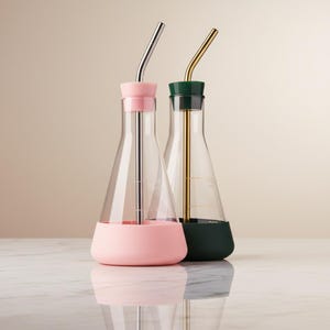 Pink Glass Flask Drink Tumbler | Science & Chemistry Gift