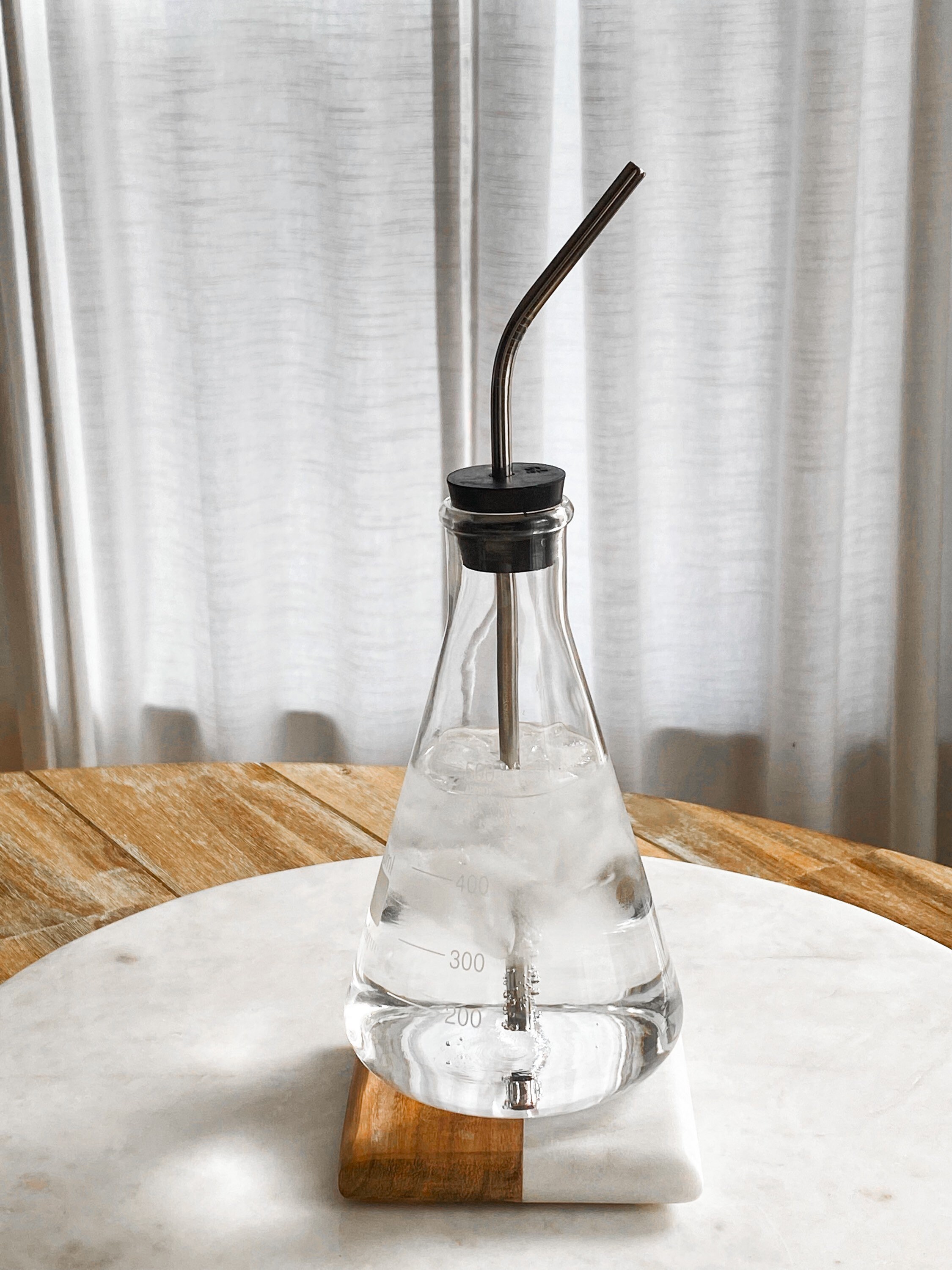 Chemistry Flask Tumbler Water-Bottle with Reusable Steel Straw | Chemistry Gift, Science Gift, Science Gift Home