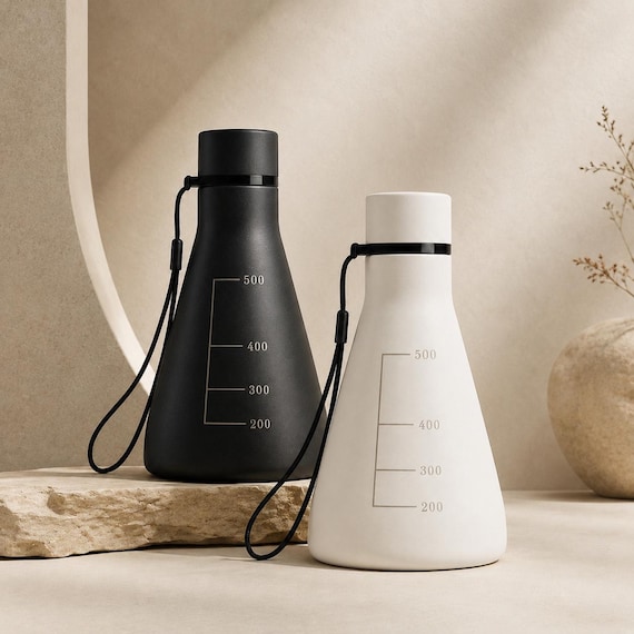 Personalized Erlenmeyer Flask Water Bottle – Engraved Science Graduation Gift