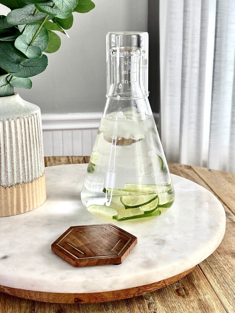 Chemistry Bedside Carafe 1 Liter Flask Water Pitcher Etsy