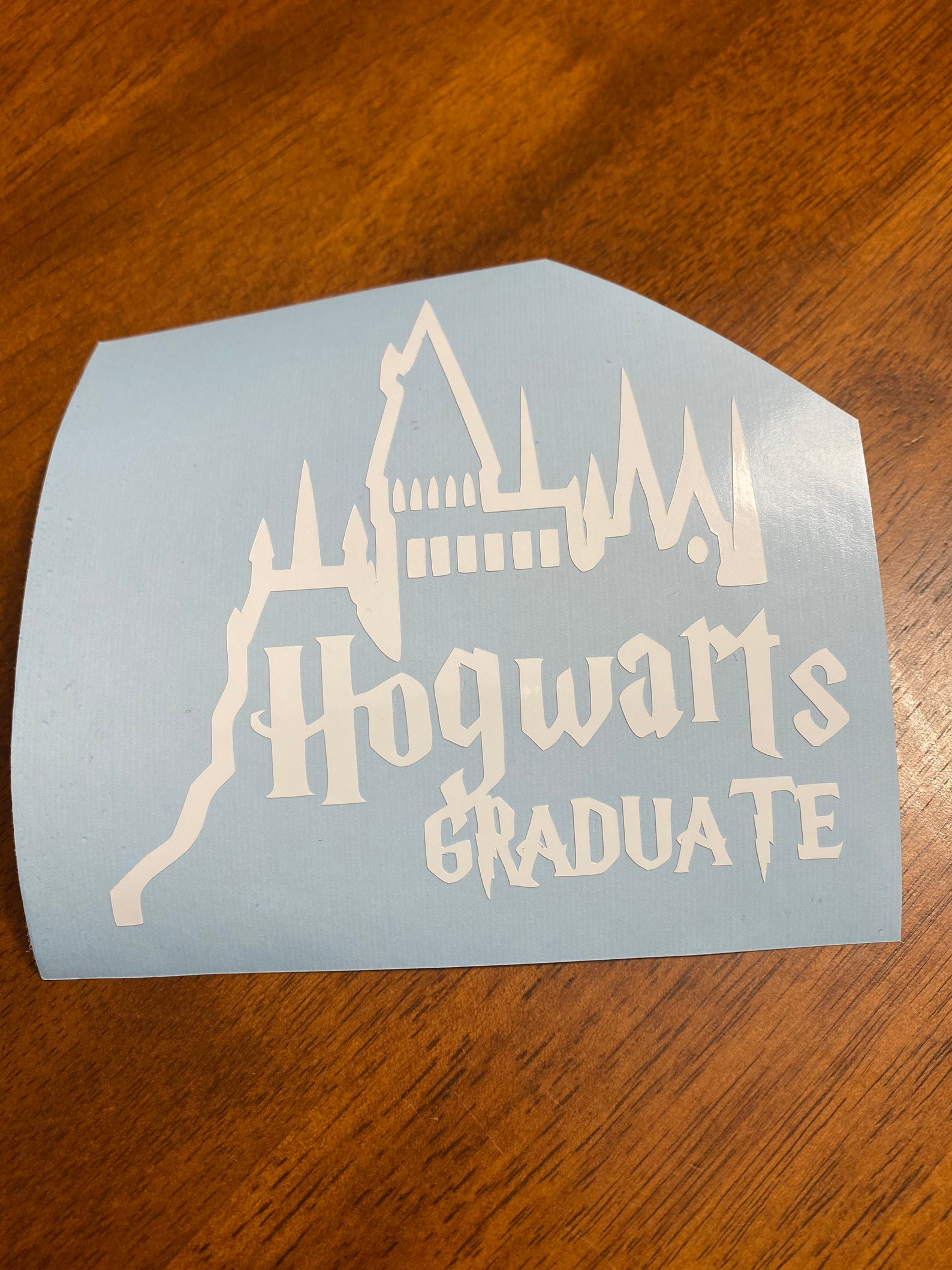 Hogwarts Graduate Car Window Decal Etsy