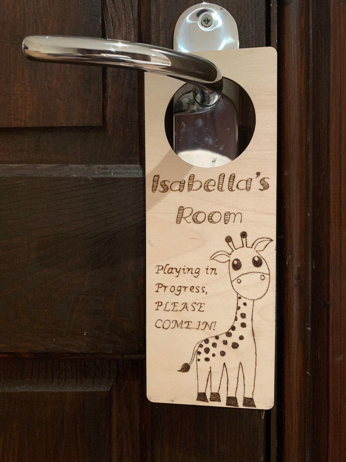Personalised Childrens Bedroom Door Hanger Double Sided Etsy