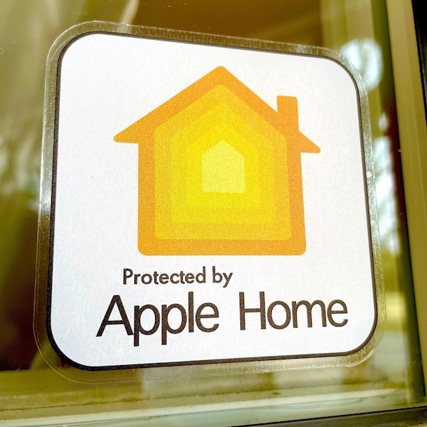 Protected by Apple Homekit OUTSIDE exterior home security sticker decal