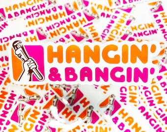 Pegatina de casco duro Hangin’ and Bangin’ / calcomanía de regalo para papá