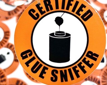 PVC Glue Hard Hat Sticker | Plumber Mechanic Decal Tradesman Dad Gift