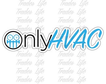 Naklejka na kask HVAC Only | Prezent dla taty rzemieślnika