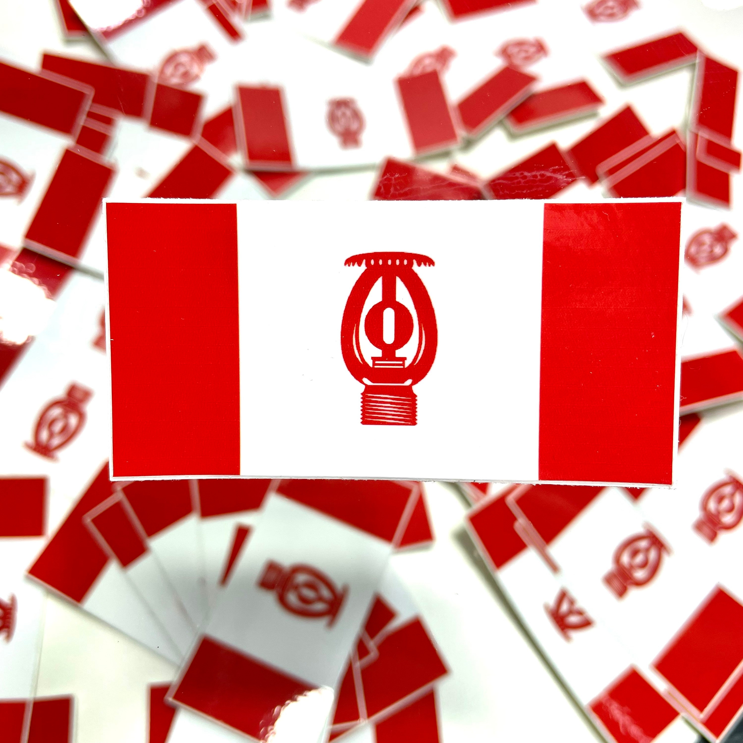 Canada Sprinkler Flag Sticker | Decal - Etsy