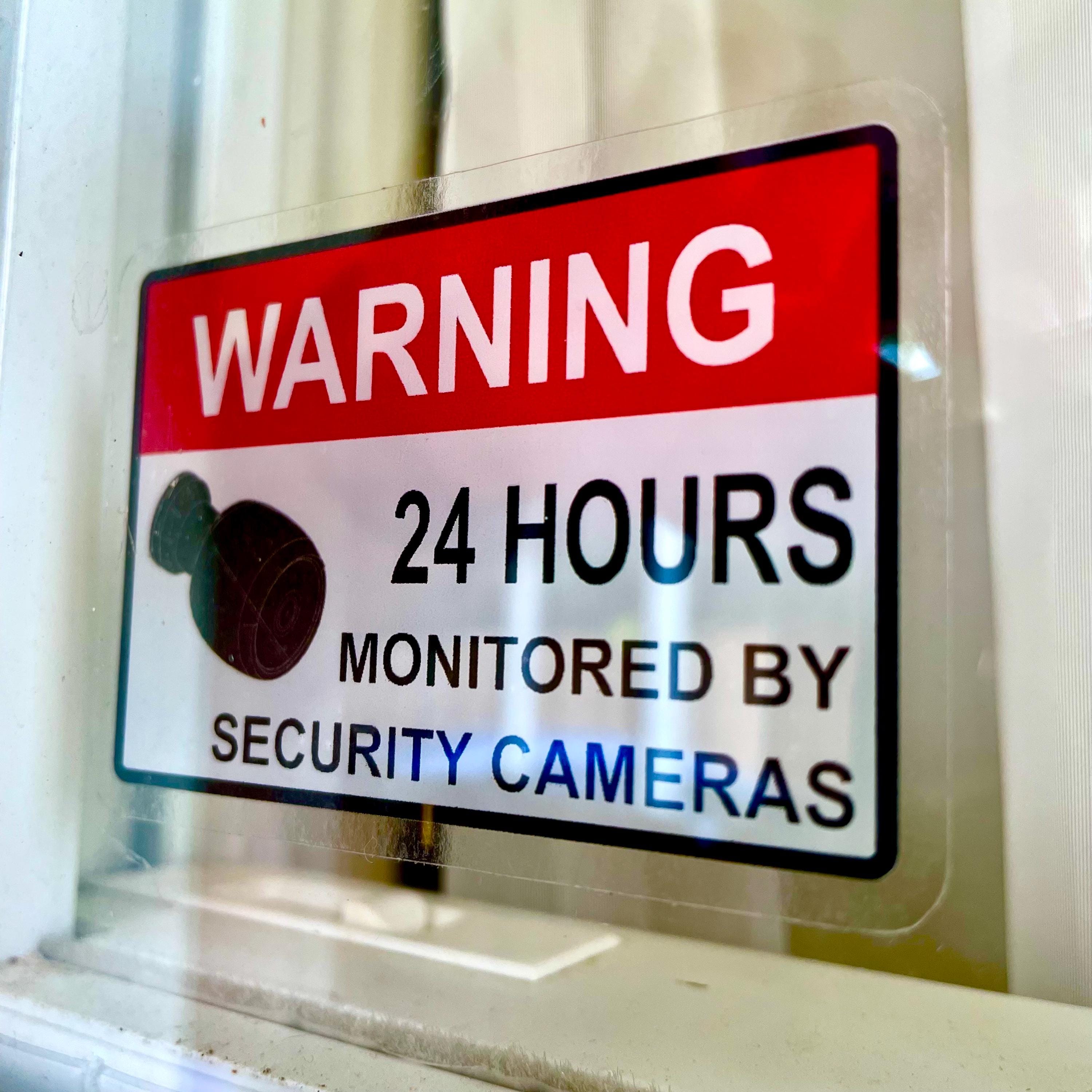Inside Window Sticker Security INSIDE Window Sticker | 24 Hour CCTV Decal - Etsy