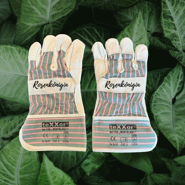 Personalized Gardening Gloves Laser Engraved Work Gloves - Protection and Style for Your Hands with Name Green-Pink