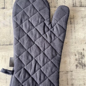 Grill glove, oven glove, cooking glove, baking glove, baking glove, oven glove, personalized, with name Black