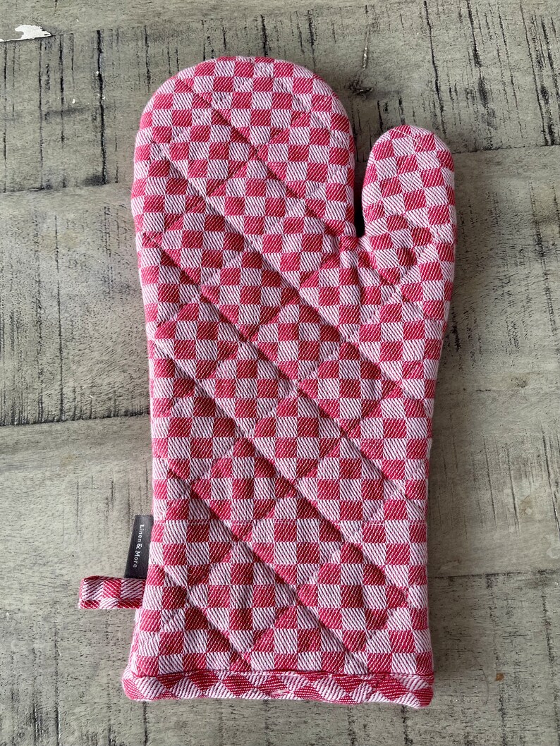 Grill glove, oven glove, cooking glove, baking glove, baking glove, oven glove, personalized, with name Red