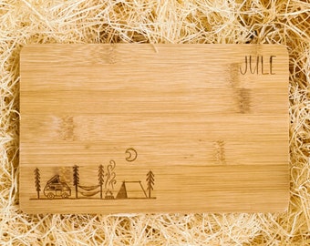 Lunch board personalized with name, camper van board, camping accessories, men's gifts, cutting board personalized gifts