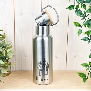 Trinkflasche personalisiert, Isolierflasche aus Edelstahl, personalisiertes Geschenk, Camping Zubehör, Geschenk für Freundin, Männergeschenk Bild 2