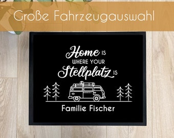 Fußmatte mit Namen Camping Zubehör personalisiert Camper Geschenk Wohnmobil