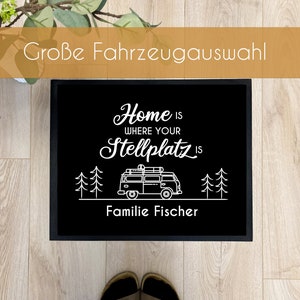 Fußmatte mit Namen Camping Zubehör personalisiert Camper Geschenk Wohnmobil Bild 1