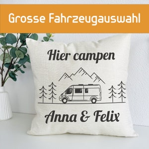 Camping pillow personalized with name, camper gift, accessories for campers