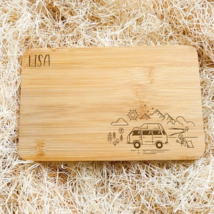Breakfast board camper, lunch board camping, personalized gifts, camping accessories, vanlife decoration, gift for him, men's gift
