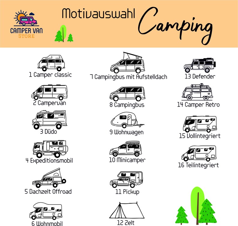personalisierte Fußmatte Camping mit Namen Camper Wohnwagen Geschenk Camping Zubehör Bild 3