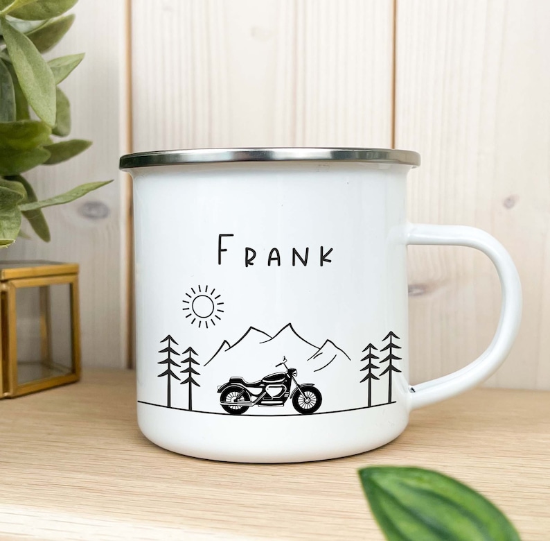 Vatertag Geschenk, Biker Tasse, Motorrad Tasse, Geschenk für Biker, Tasse personalisiert, Geschenk Mann, Männergeschenk, Vatertagsgeschenk Bild 1