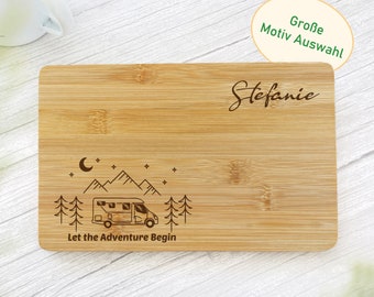 Planche de petit-déjeuner personnalisée, accessoires de camping, cadeau de camping, cadeaux pour campeurs, cadeau pour hommes, cadeau pour elle, planche à découper