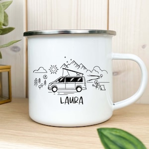 Tasse de camping personnalisée, cadeau pour les campeurs, cadeaux pour hommes, tasse de camping, cadeau de camping, tasse de camping-car image 1