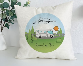 Camping pillow personalized with name, camper gift, camper accessories