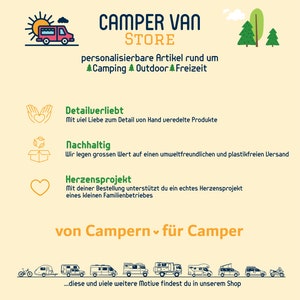Camping Becher personalisiert mit Name, Emaille Tasse Camper Geschenk, Wohnmobil Becher, Let the Adventure Begin Bild 7
