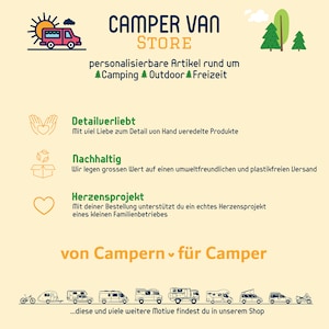Fußmatte mit Namen Camping Zubehör personalisiert Camper Geschenk Wohnmobil Bild 10