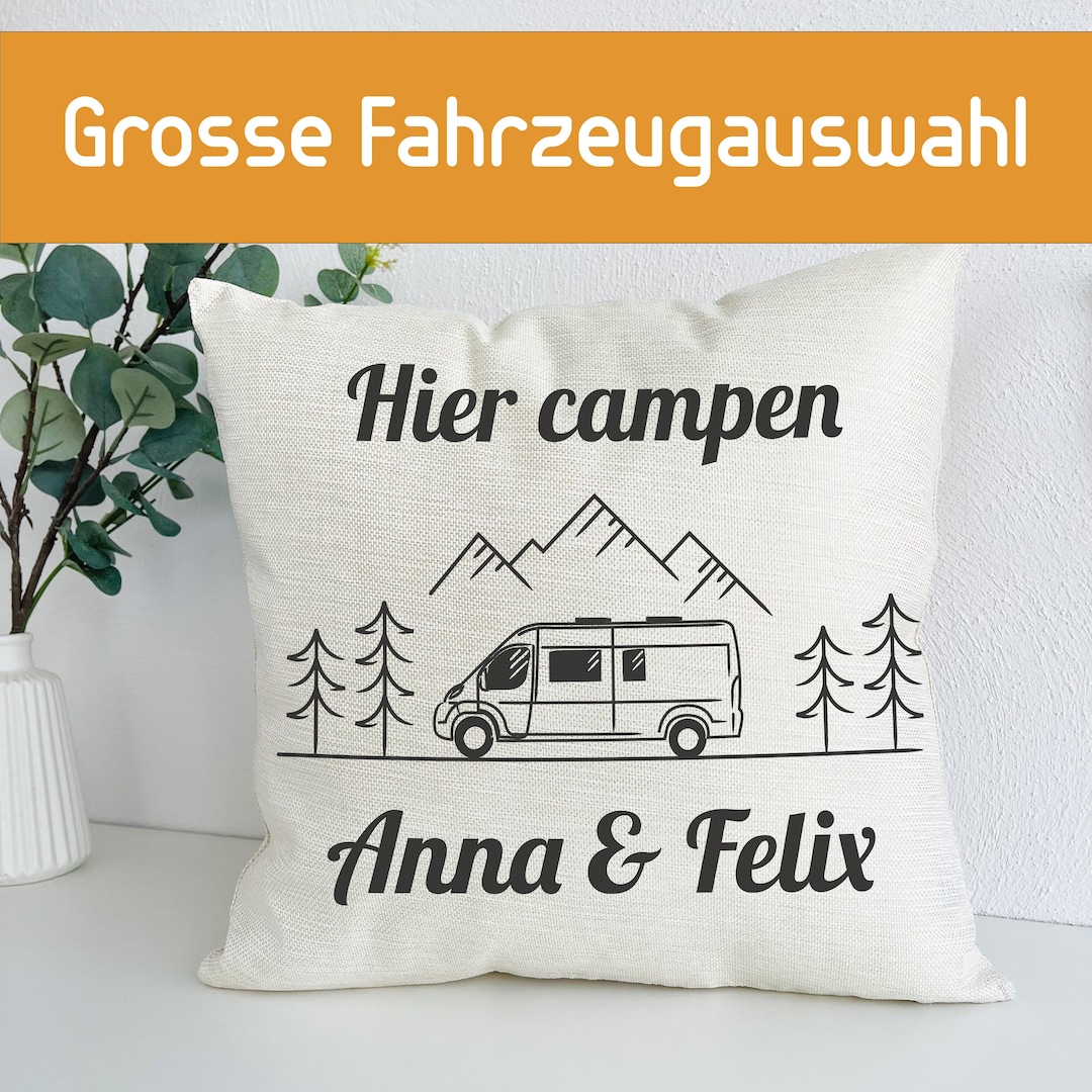 Camping Kissen Personalisiert Mit Name Camper Geschenk Zubeh r F r camping-kissen-personalisiert-mit-name-camper-geschenk-zubeh-r-f-r
