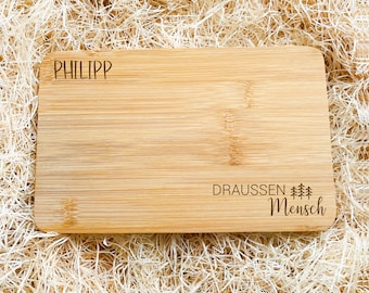 Frühstücksbrettchen personalisiert aus Holz Schneidebrett