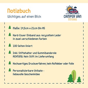 Jakobsweg Reisetagebuch personalisiert, Pilgertagebuch, Tagebuch Jakobsweg, Camino de Santiago, Geschenk für Pilger, Geschenke für Wanderer Bild 7