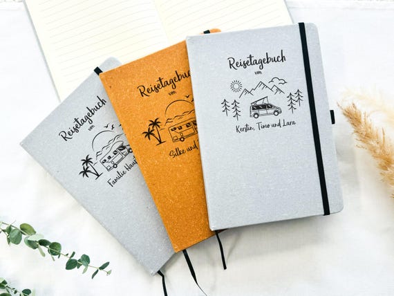 Reisetagebuch, Camping Geschenk, Notizbuch personalisiert, Notizbuch Leder, Reisetagebuch, Geschenke für Camper, Wohnmobil Geschenk, Freunde