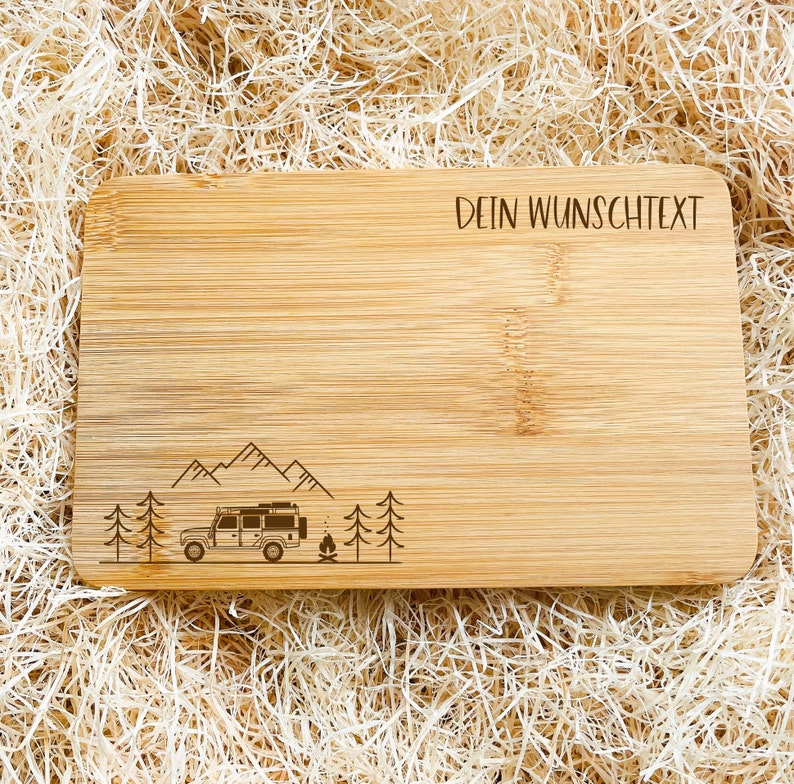 Cutting board with engraving, personalized snack board, gift for campers, camping accessories, off-road boards, gifts for men image 1