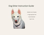 Dog Sitter Instructions Template Canva | Pet Sitting Printable | Dog Care Checklist | Editable Pet Info Sheet | Dog Planner