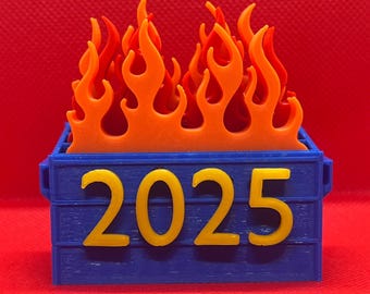 2025 Dumpster Fire Ornament (3D Printed)