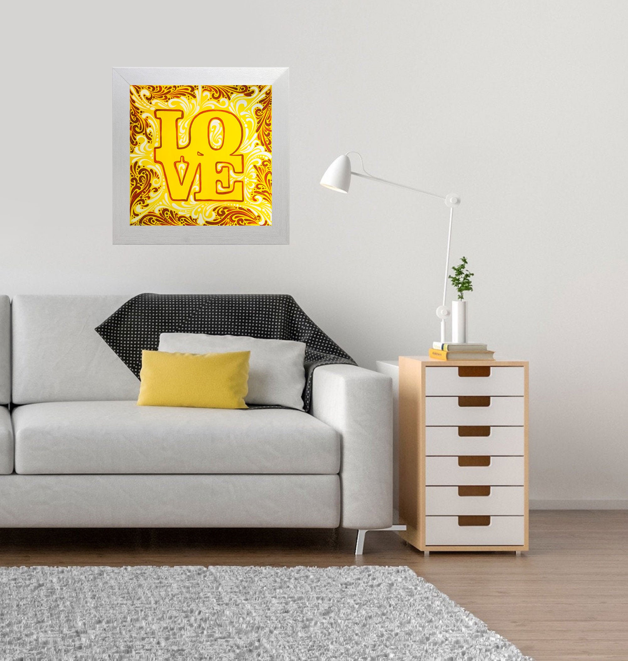 LOVE Painting ORIGINAL Artwork Love Couple Romantic Wall Art Etsy