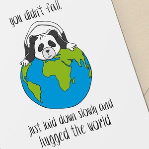 Tarjeta de apoyo divertida / tarjeta de apoyo amigo / tarjeta positiva / tarjeta edificante motivacional / Panda divertido / tarjeta de felicitación imprimible digital