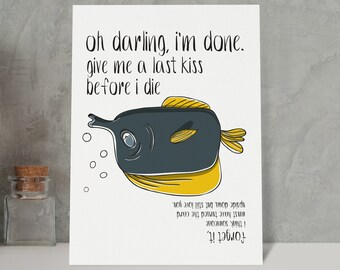 Funny Just Because Card, Funny Love Card For Him, Funny Love Card For Her, Humorous Love Card, Upside Down Love Card, Just To Say Card