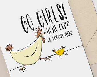 Baby Girl Card for New Mother / Pregnancy Congratulations Card / Funny Mum to Be Card / Baby Shower Card / Digital Download / Printable Card
