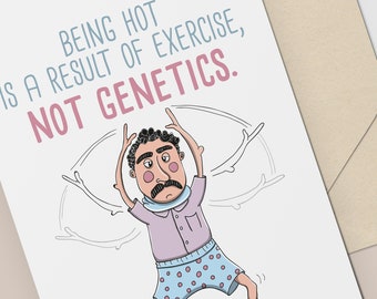 Funny Card for Fitness Lover, Rude Gym Card, Fitness Lover Birthday Card, Loosing Weight Joke Card, Printable Digital Download