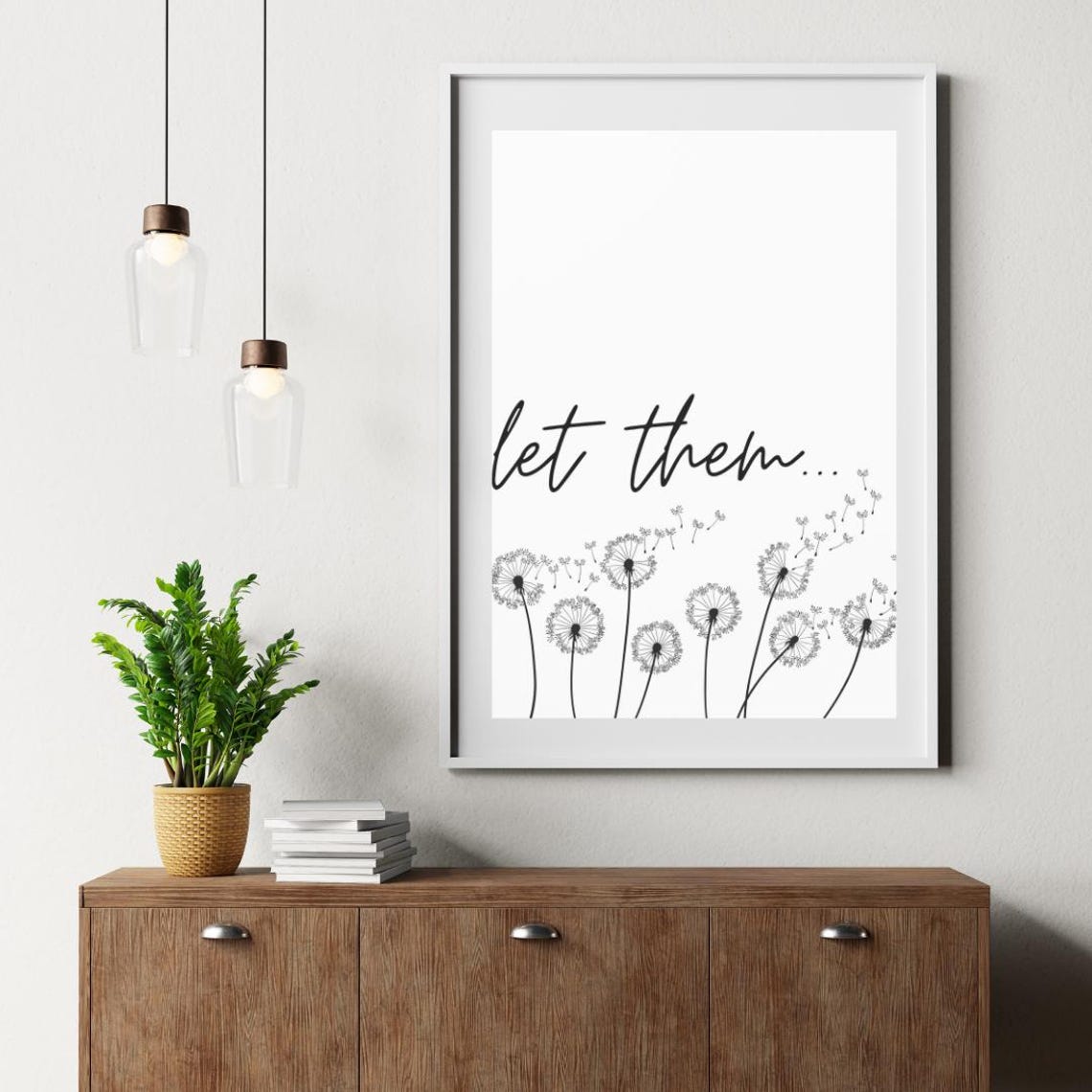 Let Them... | Minimalist Motivational Poster | Viral Quote Wall Art ...