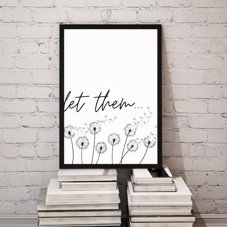 Let Them... | Minimalist Motivational Poster | Viral Quote Wall Art ...