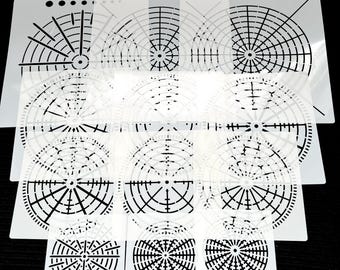 12 Piece Mandala Dot Painting Stencils- Dotting Tools - Acrylic- Mandala - Dot Art - Painted Stones - Reusable - Rock Art - Template Set