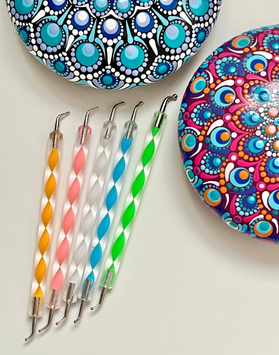 Curved Dotting Tools Set of Mandala Dot Art Painted