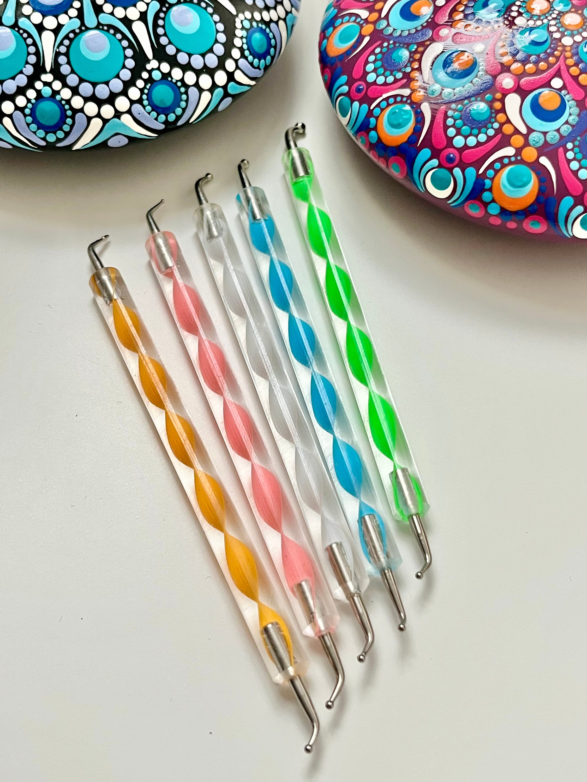 Outils De Pointillage Fleurs Double Bout - Lot De 10, 20 Formes, Pour Art Mandala Et DIY
