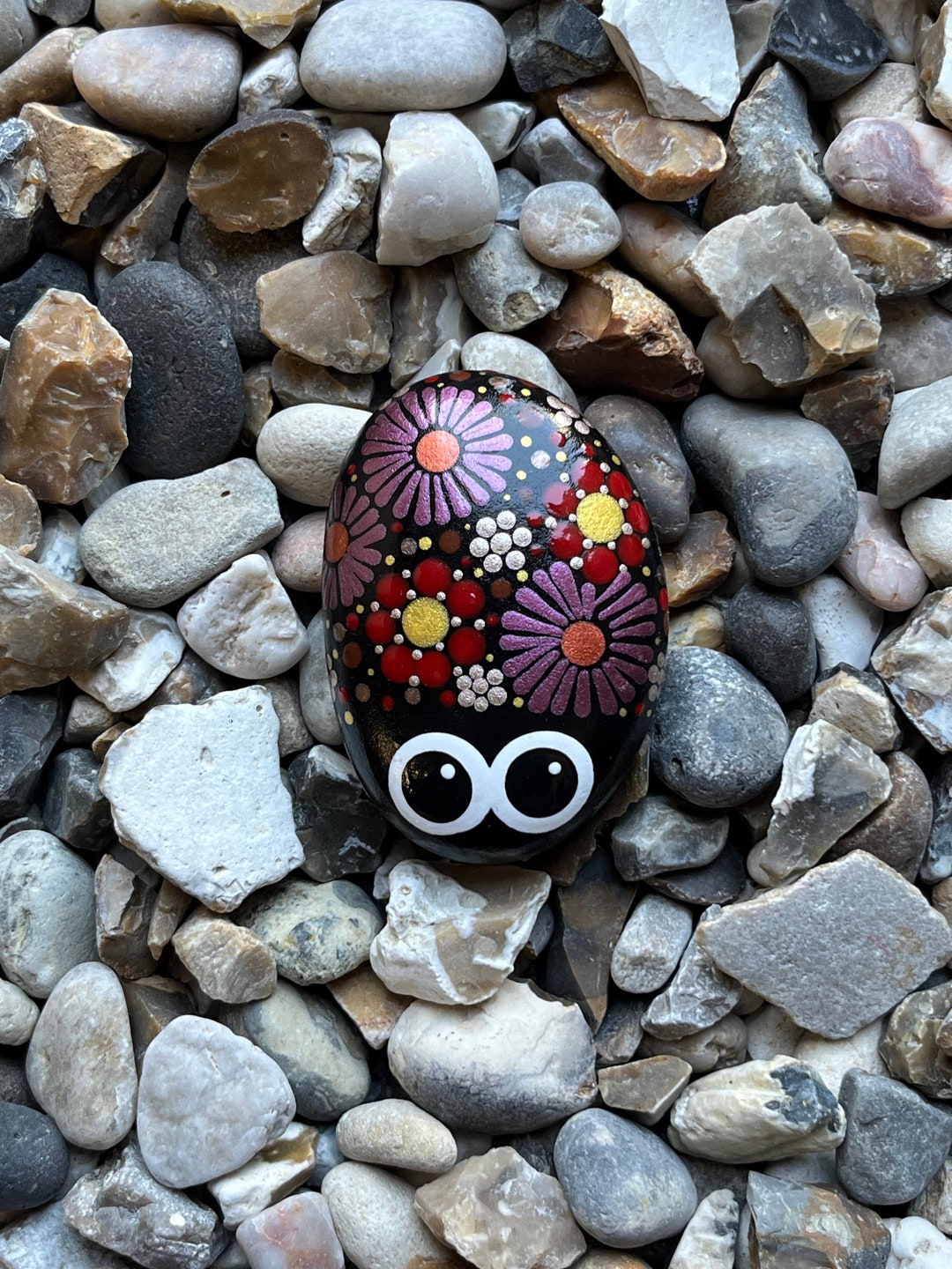 Hand Painted Ladybug Stone Painted Stones Ladybird Etsy