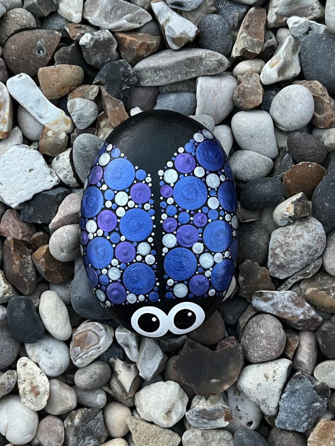 Hand Painted Ladybug Stone Painted Stones Ladybird Pocket Pebble Dot Art Garden Rock Polka Dot