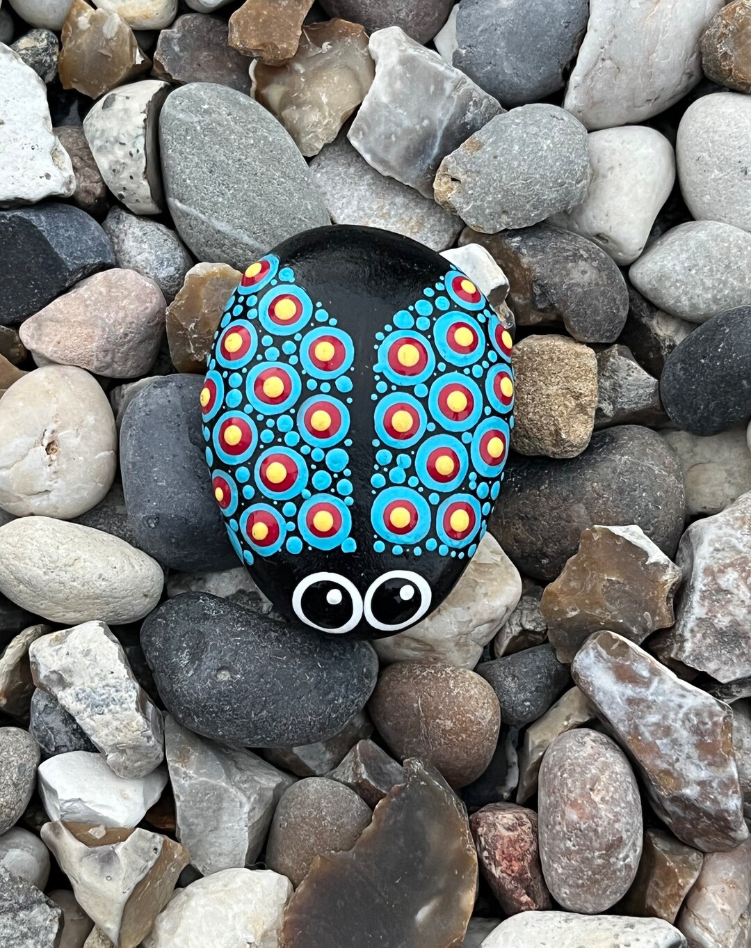 Hand Painted Ladybug Stone Painted Stones Ladybird Pocket Pebble Dot Art Garden Rock Polka Dot